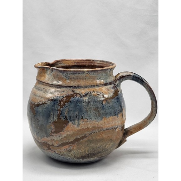 Signed Art Pottery Blue & Brown glaze - Picture 1 of 11